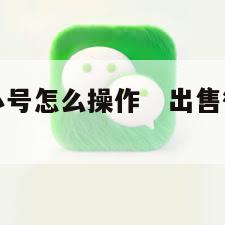 出售微信小号怎么操作   出售微信小号怎么操作的
