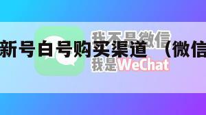 微信小号新号白号购买渠道 （微信新号白号批发）